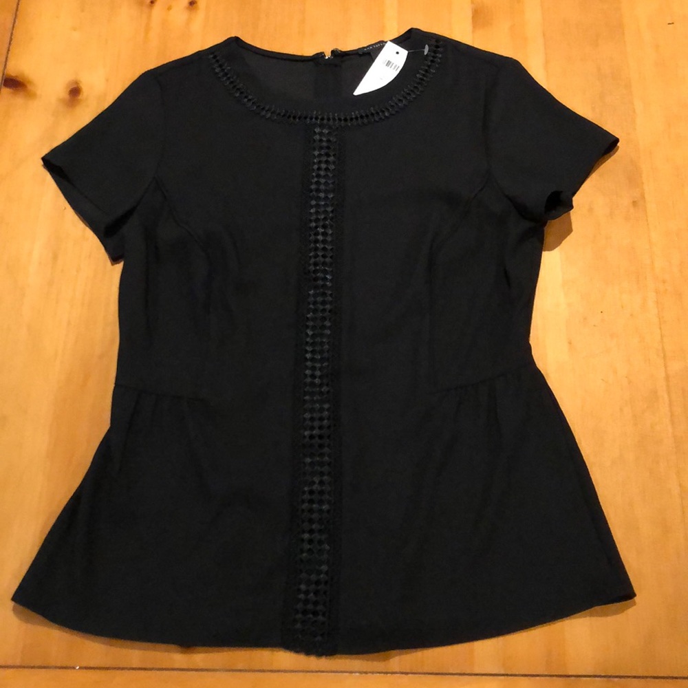 🆕Ann Taylor peplum blouse with front detailing